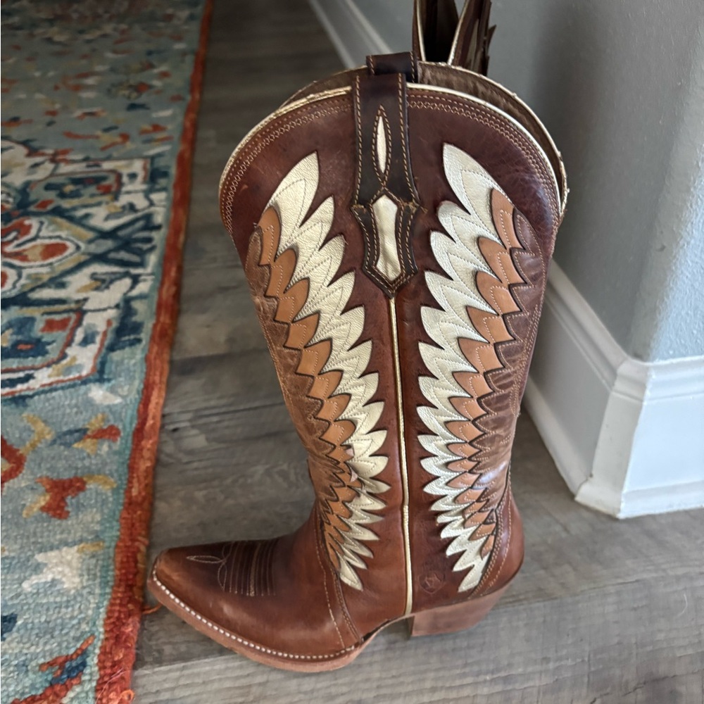 Ariat Woman’s Brown and Cream Western Cowboy Boots